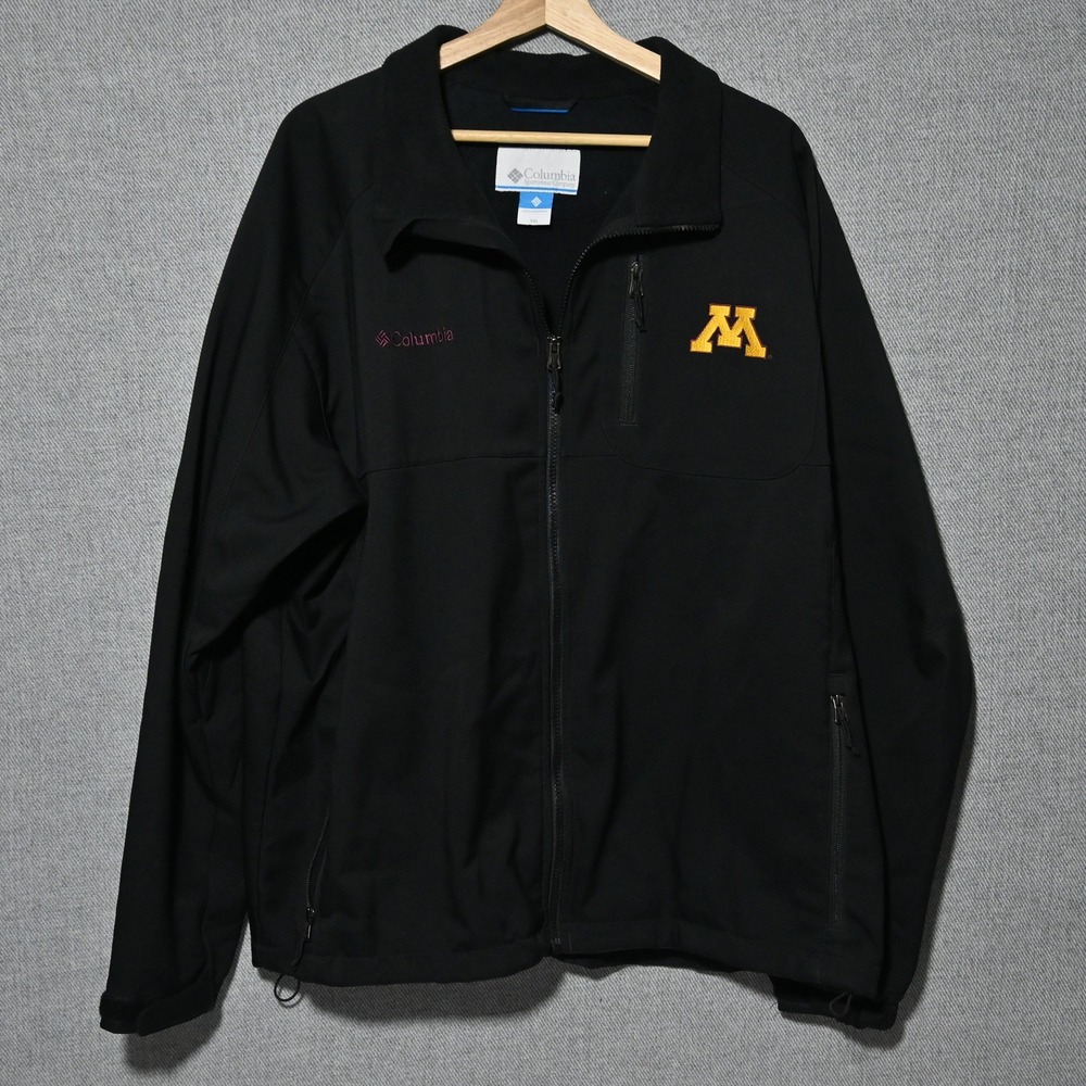 Columbia Softshell Jacket Mens Minnesota Golden Gophers XXL Black